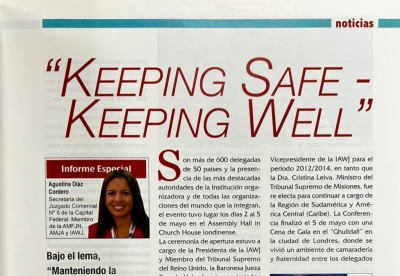 “Keepping Safe, Keepping well” (Manteniendo La Seguridad, Manteniendo el Bienestar)