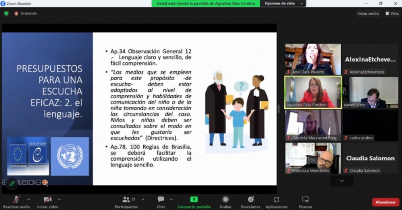 Clase abierta: escucha de Niños, Niñas y Adolescentes en las audiencias judiciales