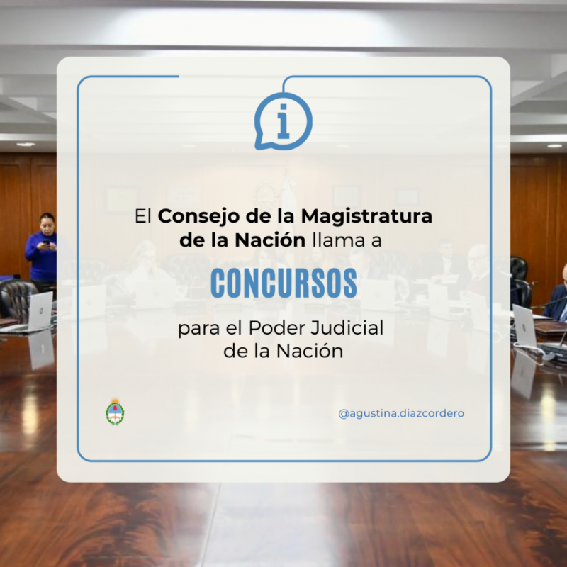 Convocatoria a nuevo Concurso en el Consejo de la Magistratura de la Nación 