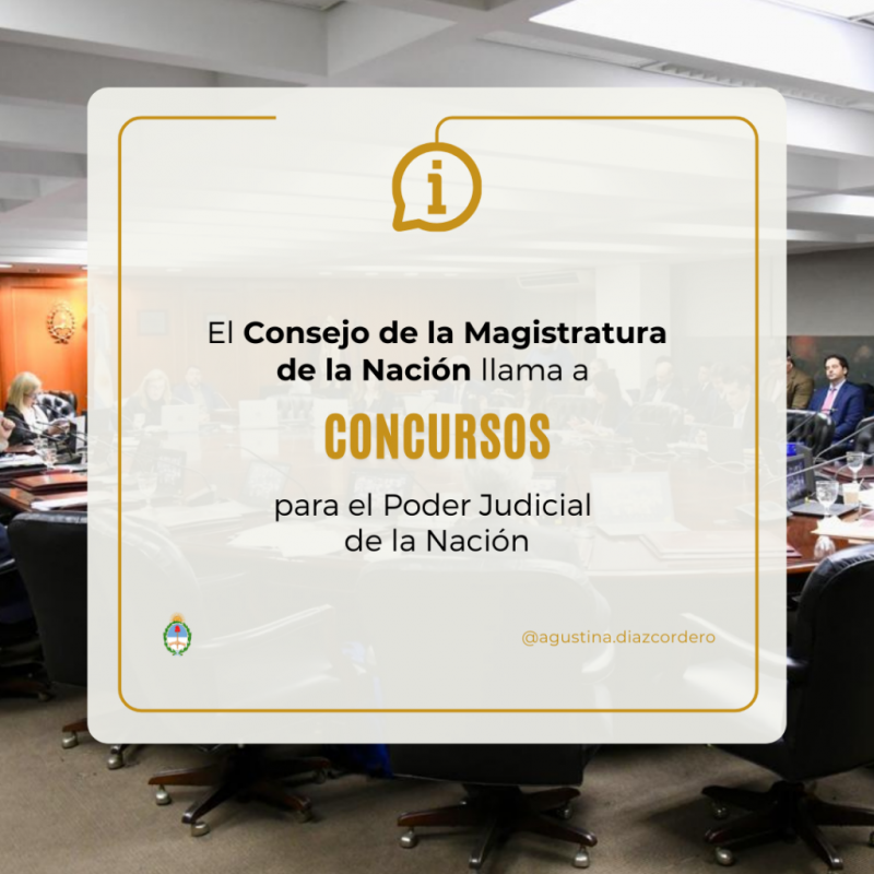 Convocatoria a nuevo Concurso en el Consejo de la Magistratura de la Nación