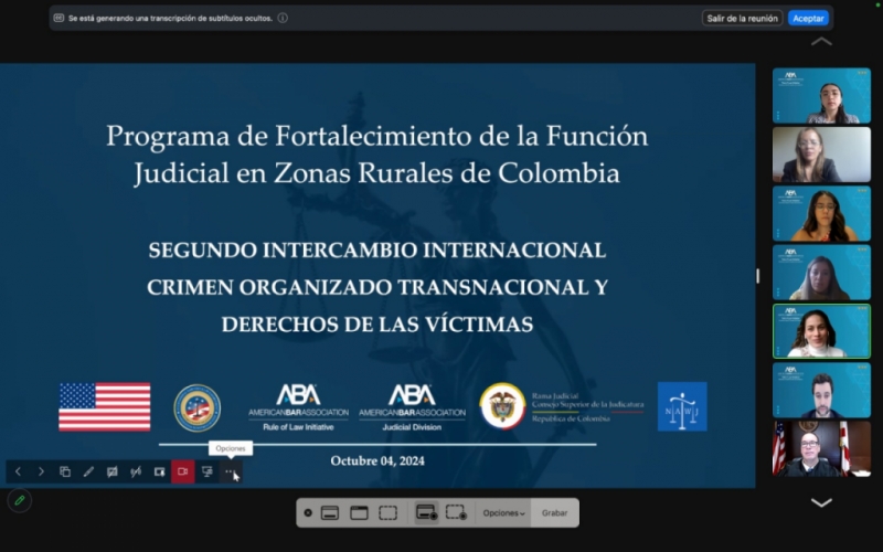 Segundo Intercambio Internacional sobre Crimen Organizado Transnacional y Derechos de las Víctimas
