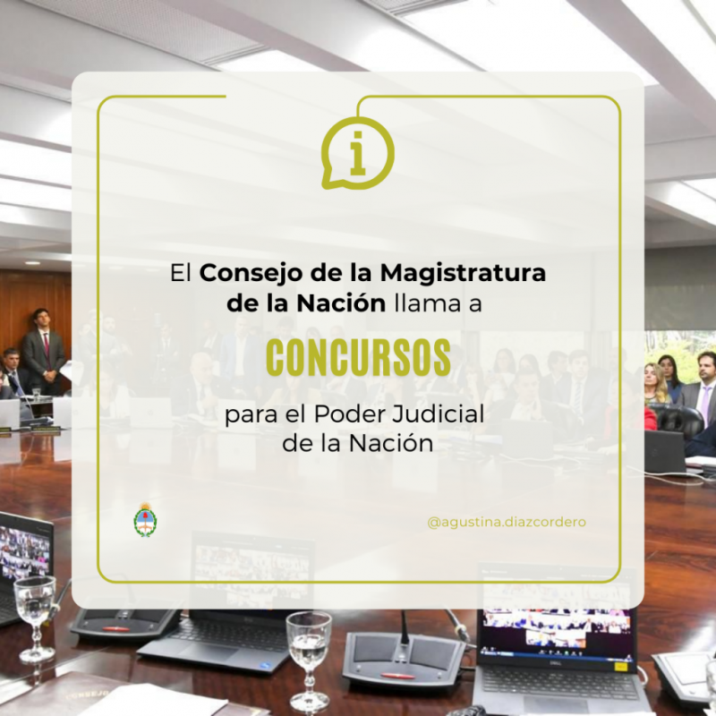 El Consejo de la Magistratura llama a nuevos Concursos