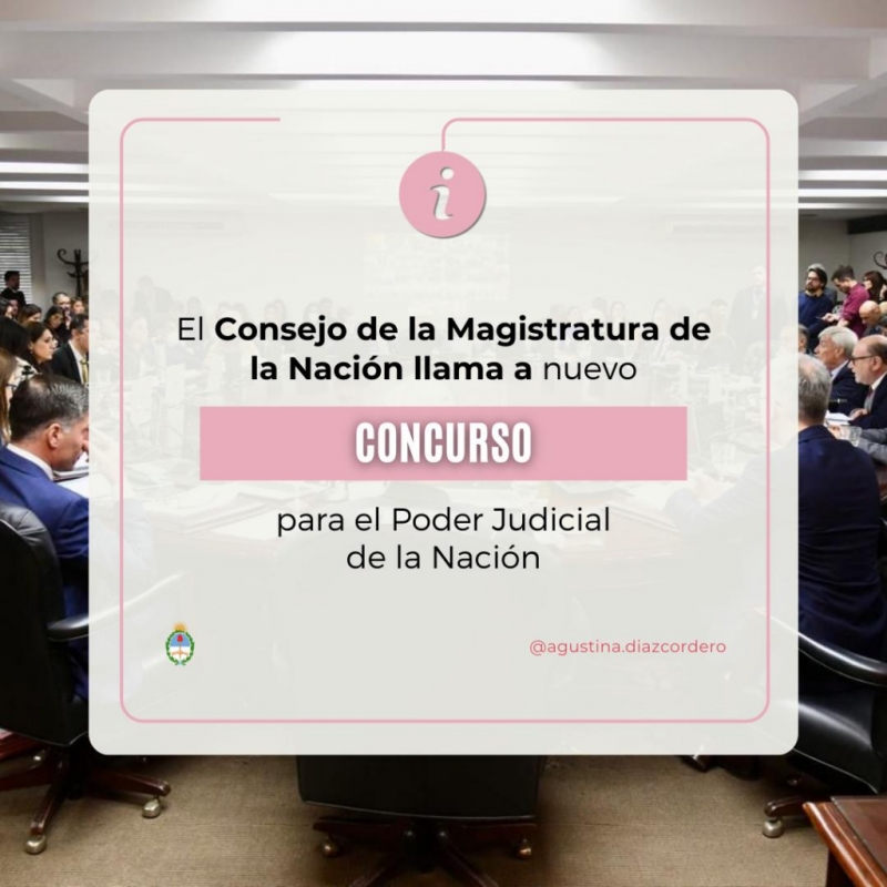 Convocatoria a nuevos Concursos en el Consejo de la Magistratura de la Nación
