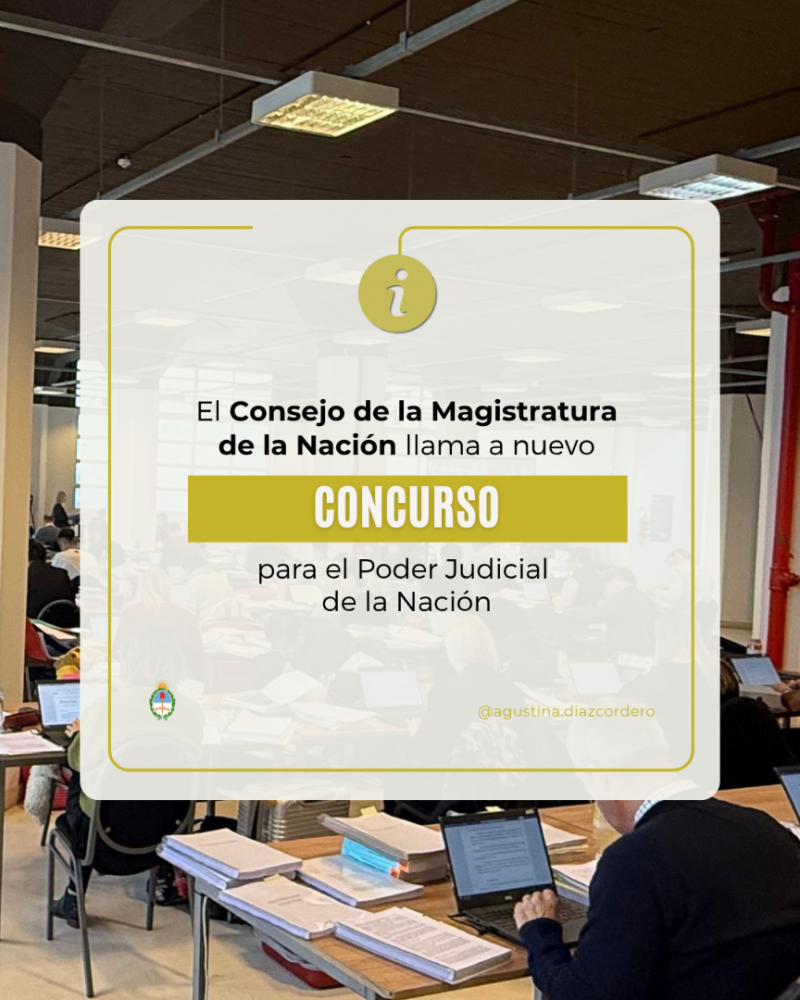 Convocatoria a nuevos Concursos en el Consejo de la Magistratura de la Nación