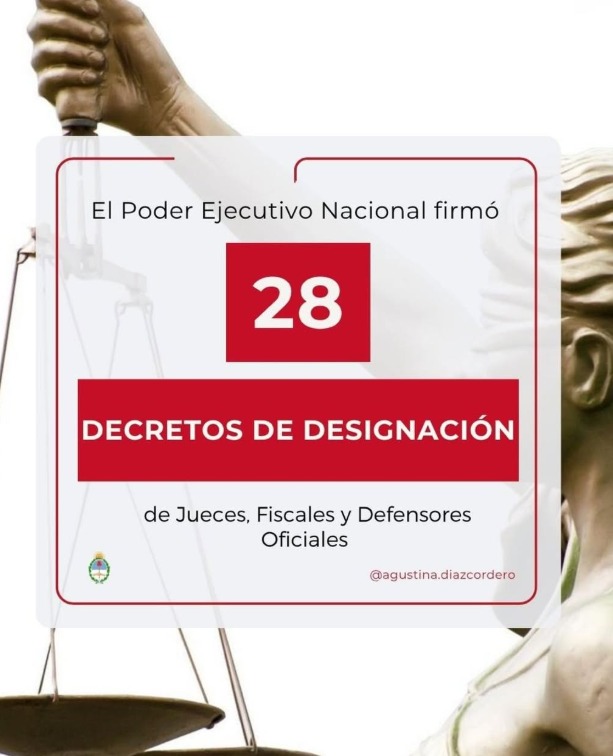 El Poder Ejecutivo Nacional firmó 28 Decretos de designación