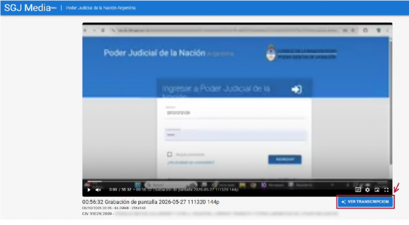 Incorporación al Sistema de Gestión Judicial LEX100 una nueva funcionalidad de transcripción automática de audiencias
